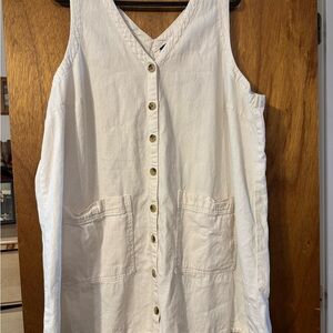 Old Navy White Button-Down Dress